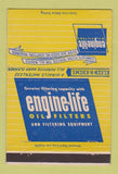 Matchbook Cover - Engine Life Oil Filters 40 Strike