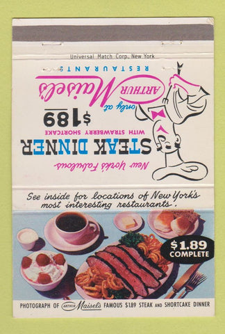 Matchbook Cover - Maisel's Restaurant 40 Strike