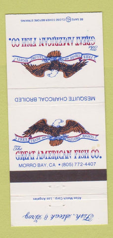 Matchbook Cover - Great American Fish Company Morro Bay CA 30 Strike