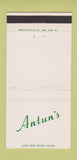 Matchbook Cover - Antun's Restaurant Queens Village NY 30 Strike