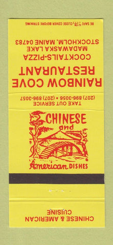 Matchbook Cover - Rainbow Cove Restaurant Stockholm ME 30 Strike