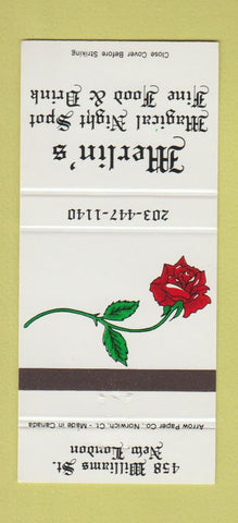 Matchbook Cover - Merlin's Restaurant New London CT 30 Strike