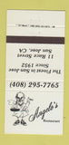 Matchbook Cover - Angelo's Restaurant San Jose CA 30 Strike