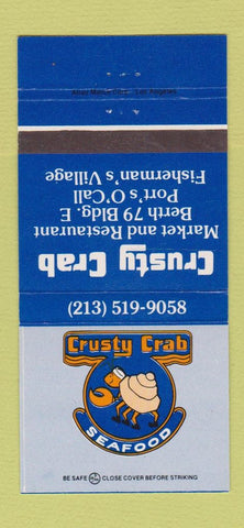 Matchbook Cover - Crusty Crab Seafood San Pedro CA 30 Strike
