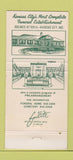 Matchbook Cover - Mount Moriah Funeral Home Kansas City MO 30 Strike