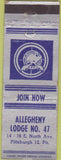 Matchbook Cover - Matchbook Cover Moose Lodge Pittsburgh PA