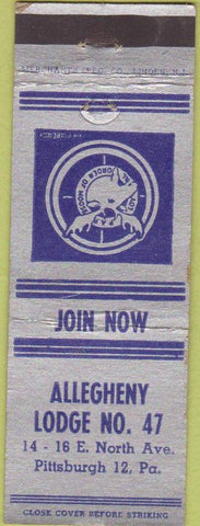 Matchbook Cover - Matchbook Cover Moose Lodge Pittsburgh PA