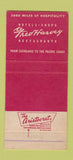 Matchbook Cover - Fred Harvey Cowboy 30 Strike