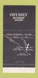 Matchbook Cover - Odyssey Restaurant Anaheim CA 30 Strike