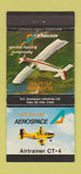 Matchbook Cover - New Zealand Aerospace airplane Hamilton 30 Strike