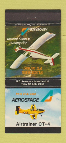 Matchbook Cover - New Zealand Aerospace airplane Hamilton 30 Strike