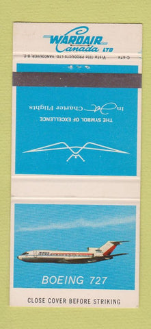 Matchbook Cover - Wardair Canada Boeing 727 30 Strike