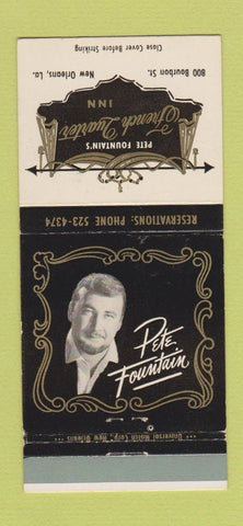 Matchbook Cover - Pete Fountain's French Quarter Inn New Orleans LA 30 Strike
