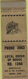 Matchbook Cover - Matchbook Cover Moose Lodge Sabina OH