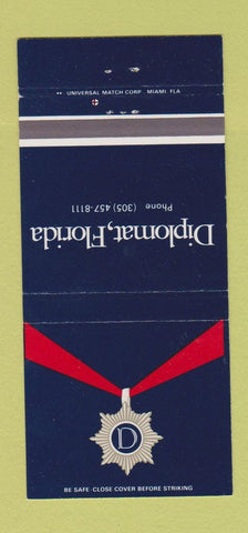 Matchbook Cover - Diplomat Florida FL 30 Strike