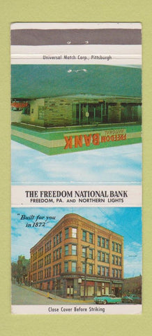 Matchbook Cover - Freedom National Bank Freedom PA 30 Strike