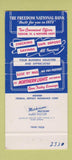Matchbook Cover - Freedom National Bank Freedom PA 30 Strike