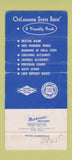Matchbook Cover - Oklahoma State Bank Ada OK WORN 30 Strike
