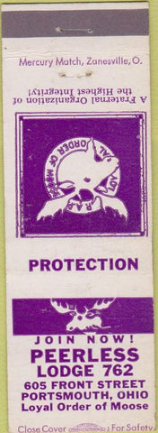 Matchbook Cover - Matchbook Cover Moose Lodge Portsmouth OH