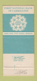 Matchbook Cover - First National Bank Carrollton TX 30 Strike