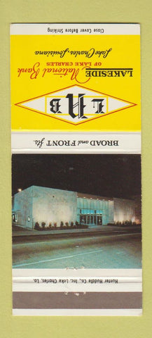 Matchbook Cover - Lakeside National Bank Lake Charles LA 30 Strike