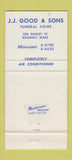 Matchbook Cover - JJ Good Funeral Home Roxbury MA 30 Strike