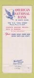 Matchbook Cover - American National Bank North Miami FL 30 Strike