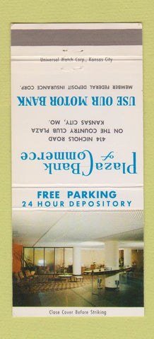 Matchbook Cover - Plaza Bank of Commerce Kansas City MO 30 Strike