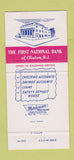 Matchbook Cover - First National Bank Clinton NJ 30 Strike