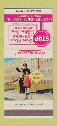Matchbook Cover - Killington Bank and Trust Rutland VT WEAR 30 Strike
