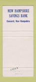 Matchbook Cover - New Hampshire Savings Bank Concord NH Iwo Jima 30 Strike