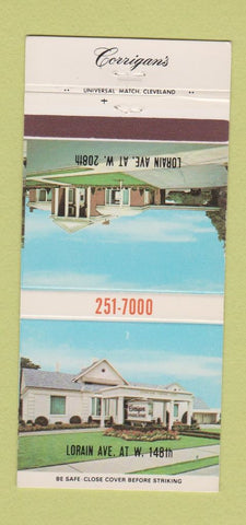Matchbook Cover - Corrigan's Funeral Home Cleveland OH 30 Strike
