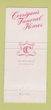 Matchbook Cover - Corrigan's Funeral Home Cleveland OH 30 Strike