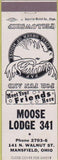 Matchbook Cover - Matchbook Cover Moose Lodge Mansfield OH