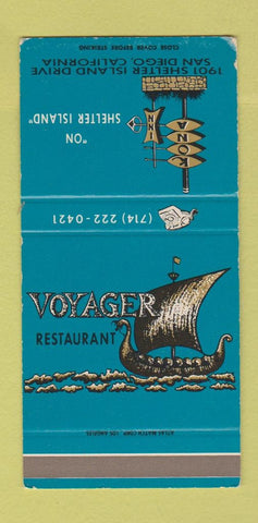 Matchbook Cover - Kona Inn San Diego CA Voyager SAMPLE WEAR 30 Strike