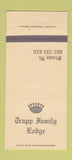 Matchbook Cover - Trapp Family Lodge Stowe VT 30 Strike