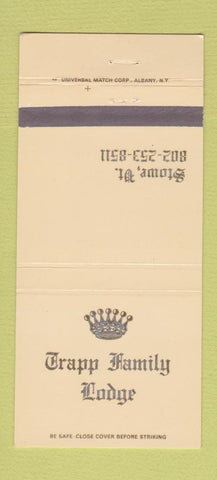 Matchbook Cover - Trapp Family Lodge Stowe VT 30 Strike