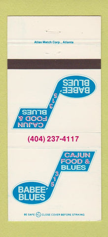 Matchbook Cover - Babee Blues Cajun  Atlanta GA 30 Strike