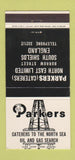 Matchbook Cover - Parkers Oil Gas drilling South Shields England 30 Strike