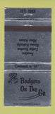 Matchbook Cover - Badgers on the Go 30 Strike
