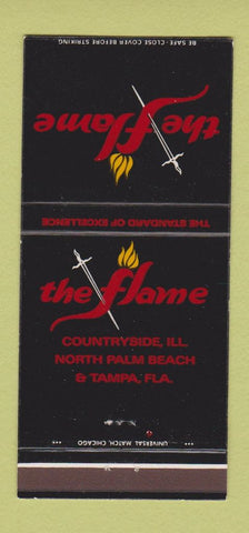 Matchbook Cover - The Flame Tampa FL North Palm Beach 30 Strike
