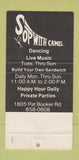 Matchbook Cover - Sop with Camel Universal City TX 30 Strike