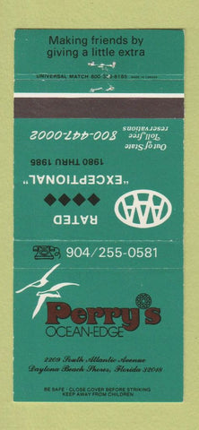 Matchbook Cover - Perry's Ocean Edge Daytona Beach Shores FL 30 Strike