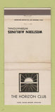 Matchbook Cover - Horizon Club Western Airlines 30 Strike