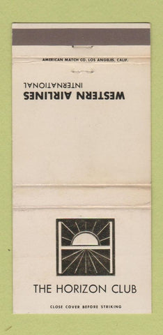 Matchbook Cover - Horizon Club Western Airlines 30 Strike