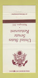 Matchbook Cover - United States Senate Restaurant Washington DC 30 Strike