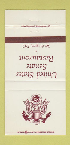 Matchbook Cover - United States Senate Restaurant Washington DC 30 Strike