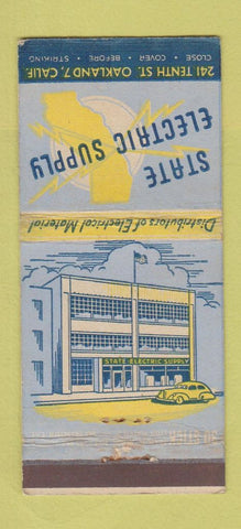 Matchbook Cover - State Electric Supply Oakland CA 30 Stick