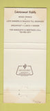 Matchbook Cover - Duff's Rebel Restaurant Winchester VA 30 Strike