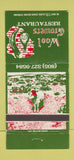 Matchbook Cover - Wool Growers Restaurant Bakersfield CA 30 Strike